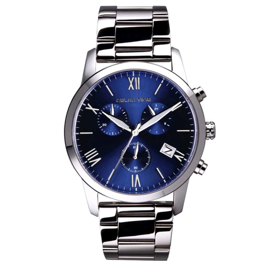 【精光堂】RELAX TIME 飛行者男計時手錶-藍x銀 [APP下單享4%點數]