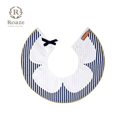 【Roaze】柔仕典雅圍兜 花領條紋