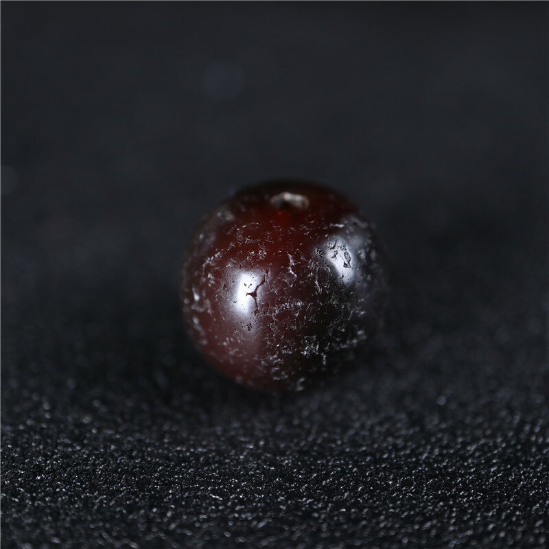 復古做舊仿老唐球瑪瑙珠佛珠手串配珠藏式焦糖色瑪瑙珠DIY配珠1入
