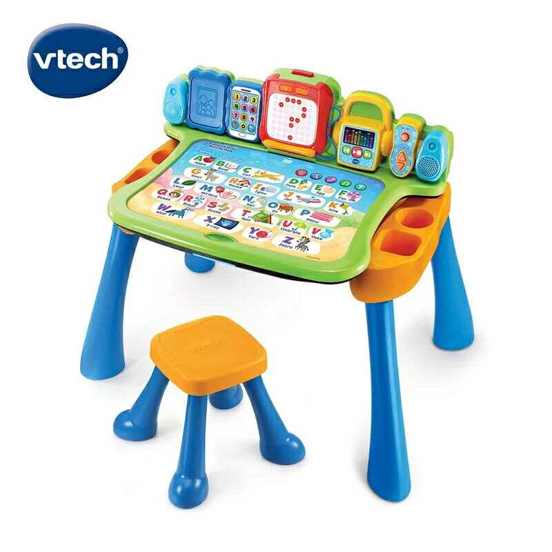 Vtech 4合1多功能互動學習點讀寫桌椅組(具備可擴充學習主題套卡功能)★衛立兒生活館★3417761958001