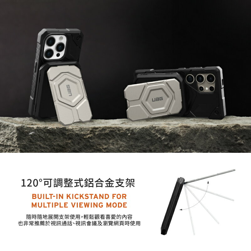 【APP13%點數】UAG 手機 磁吸 支架 收納盒 卡片 鈔票 收納 立架 懶人支架 卡包 鈦金 Magsafe 防塵 防潑 RFID 7