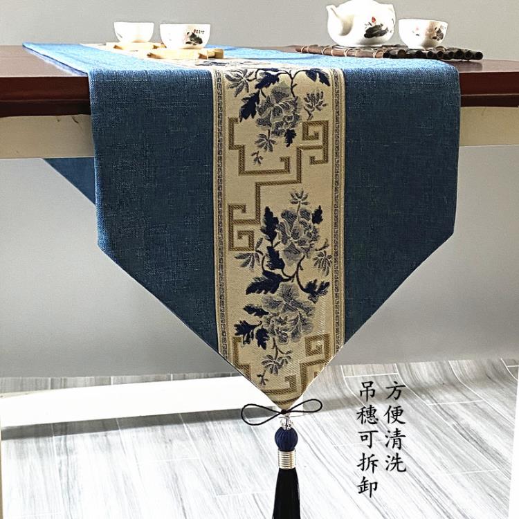 桌旗桌巾新中式桌旗禪意茶席茶臺布茶幾桌布餐桌裝飾布長條茶桌布茶布蓋巾 99購物節