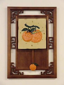 【尚品傢俱】※展品出清自運價※ Q-725-19 水果造型陶板燒烤藝術掛鐘