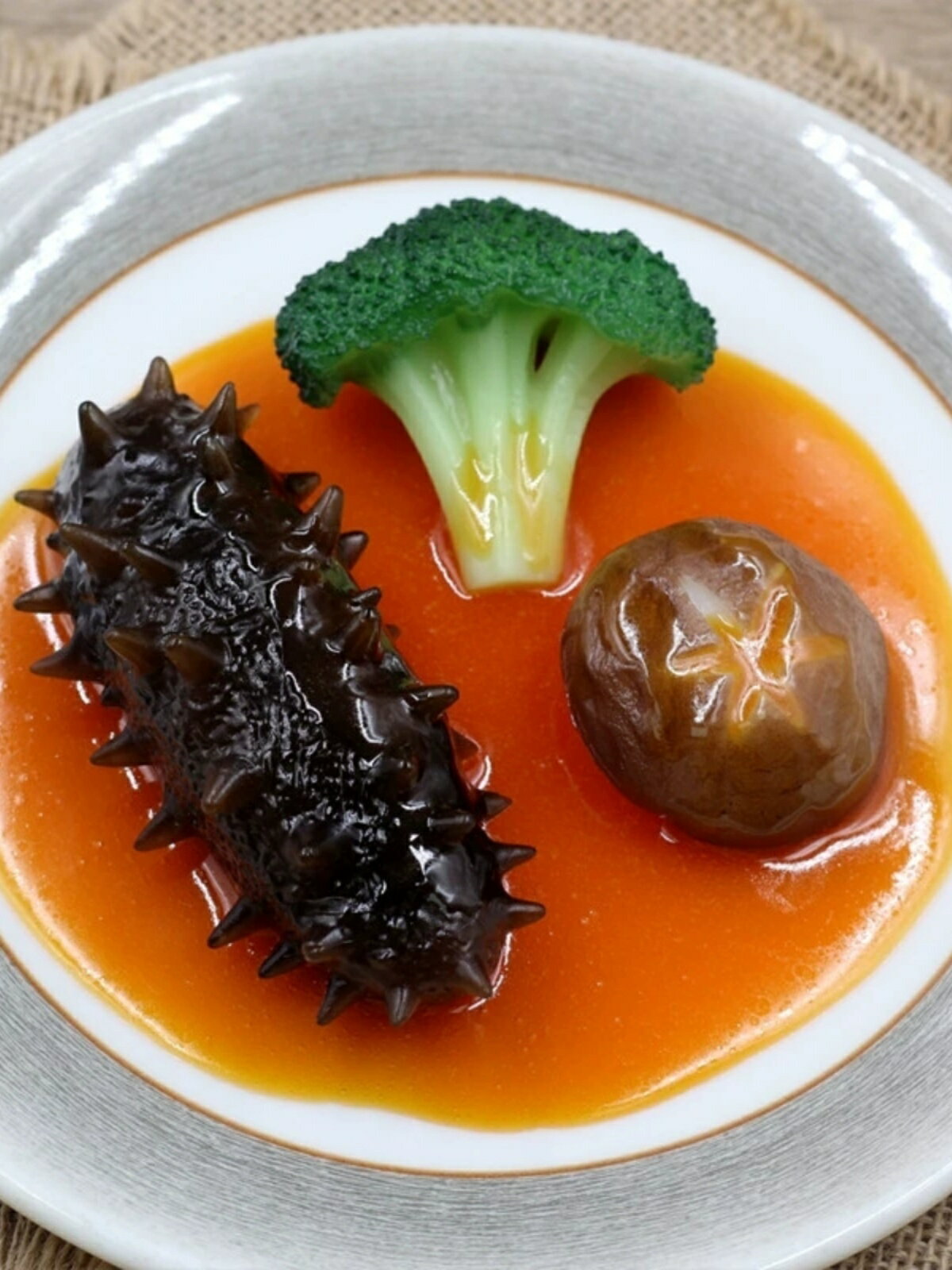 模擬海鮮食物假花菜鮑汁海參模型酒樓西餐裝飾品美食攝影道具【模擬菜】【模擬模型】【模擬食品】