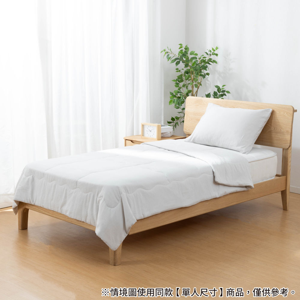 寢具2件組 薄被枕套組 泡泡紗 GY 雙人 NITORI宜得利家居