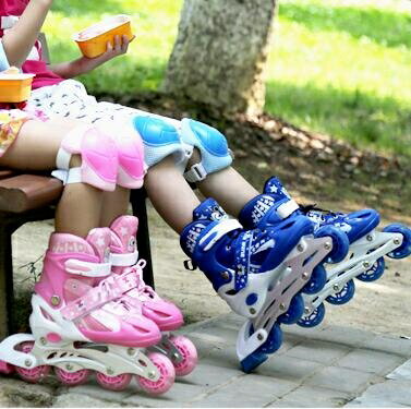 直排輪 溜冰鞋兒童初學者全套裝旱冰輪滑鞋男童女小孩中大童可調節溜冰鞋 限時折扣
