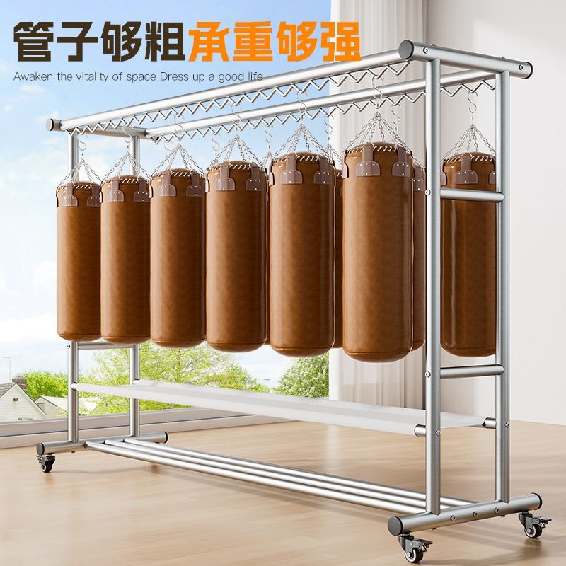 免運 工廠現貨出 特價 晾衣架 晾衣桿 戶外晾衣架 折疊衣架 加粗加厚防風晾衣架家用落地戶外陽臺可移動曬被神器鋼管涼衣桿特惠/開立發票 特價出 H1114 5