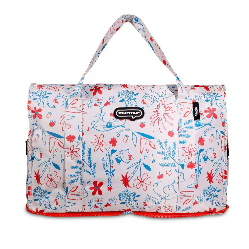 murmur HELLO KITTY KT花線 旅行收納袋 摺疊旅行袋 側背包 可插拉桿旅行袋 購物袋 完美尺寸