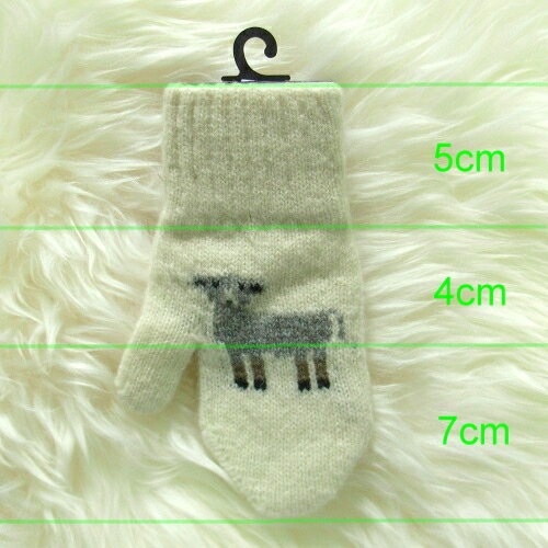 紐西蘭100%純羊毛手套*兒童款*米白色(羊咩咩) 1