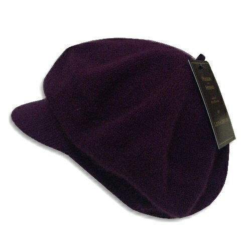 紐西蘭貂毛羊毛帽*小帽緣貝蕾帽_紫莓色