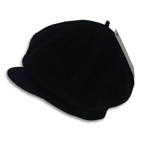 紐西蘭貂毛羊毛帽*小帽緣貝蕾帽_黑色