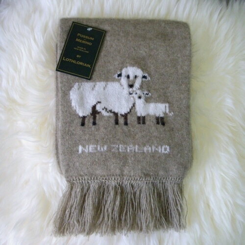 紐西蘭貂毛羊毛圍巾*超輕暖*羊咩咩_天然色(奶茶/咖啡牛奶色)