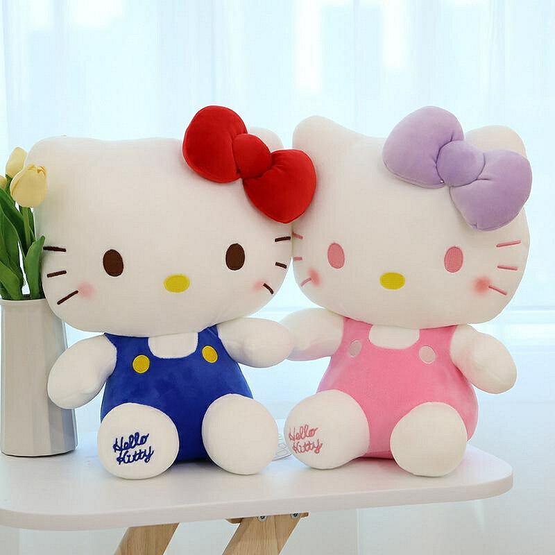 正版hellokitty貓毛絨玩具 玩偶女生日禮物可愛凱蒂貓公仔娃娃 玩偶/生日/情人/聖誕禮物/毛絨娃娃/抱枕娃娃