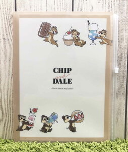 【震撼精品百貨】Chip N Dale_奇奇蒂蒂松鼠~日本迪士尼DISNEY 奇奇蒂蒂A4資料夾含夾鏈袋-棕*04601