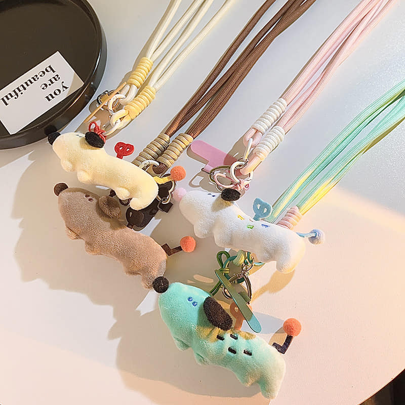 拉條小可愛立體手機斜背掛繩