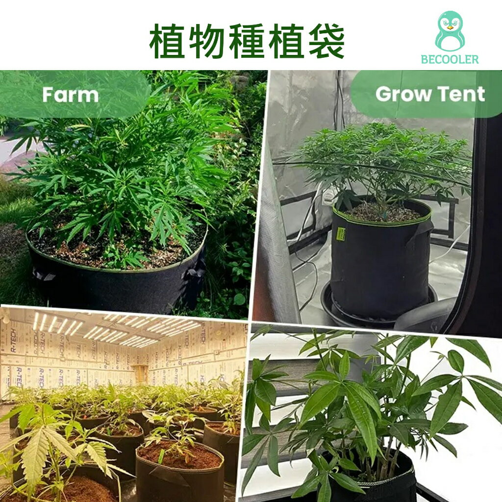 種植袋  把手移植袋  盆栽袋 植樹袋 不織布植物袋 加厚布料