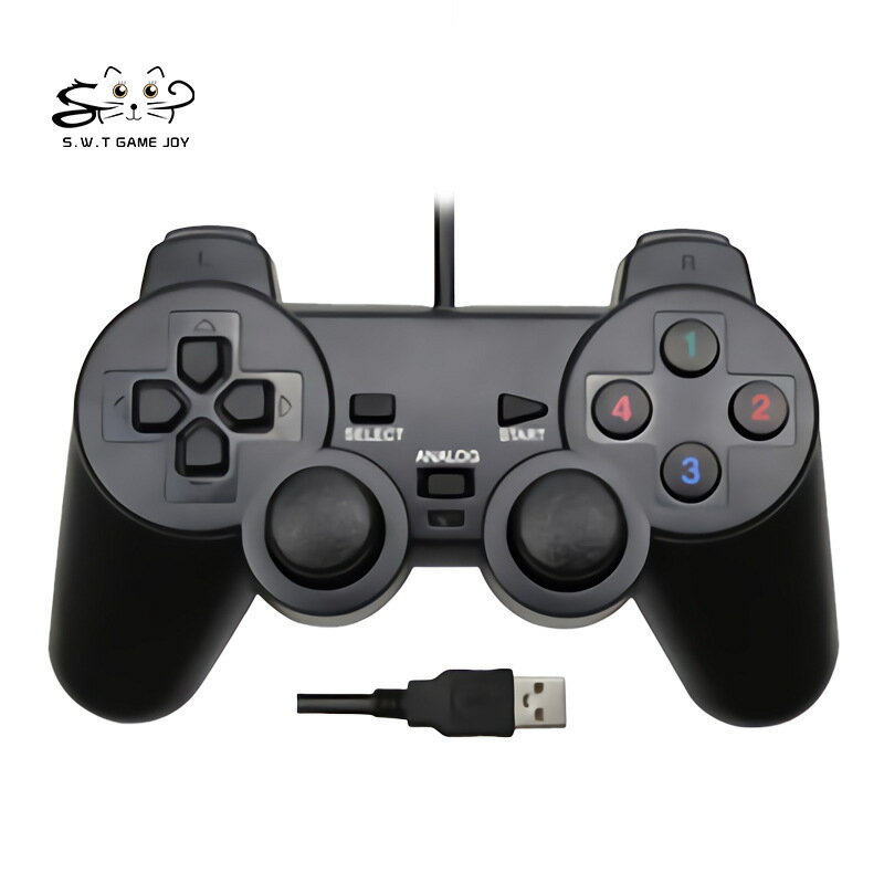 電腦遊戲手柄PC-208遊戲控制器PS2外型USB搖桿手柄單打振動單馬達【北歐家居生活】