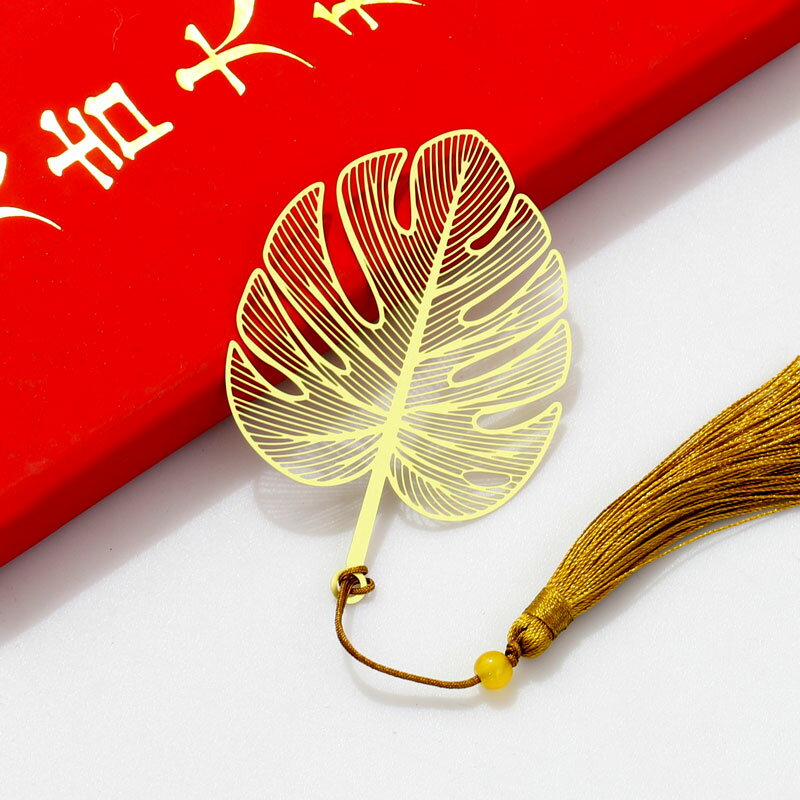 芭蕉葉精致鏤空創意黃銅金屬葉脈書簽故宮淘寶文創小禮品紀念品產品古典中國風