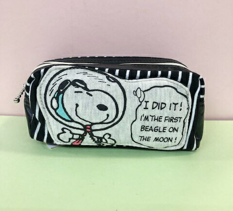 【震撼精品百貨】史奴比Peanuts Snoopy SNOOPY鉛筆盒/筆袋-太空黑(雙層)#70803 震撼日式精品百貨