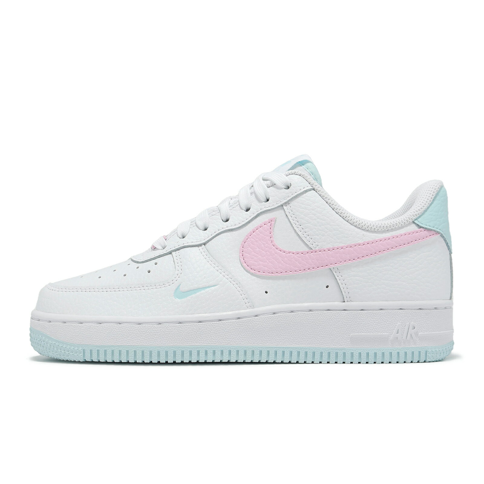 Nike 休閒鞋 Wmns Air Force 1 07 女鞋 白 粉紅 藍 AF1 荔枝皮 IH0640-161