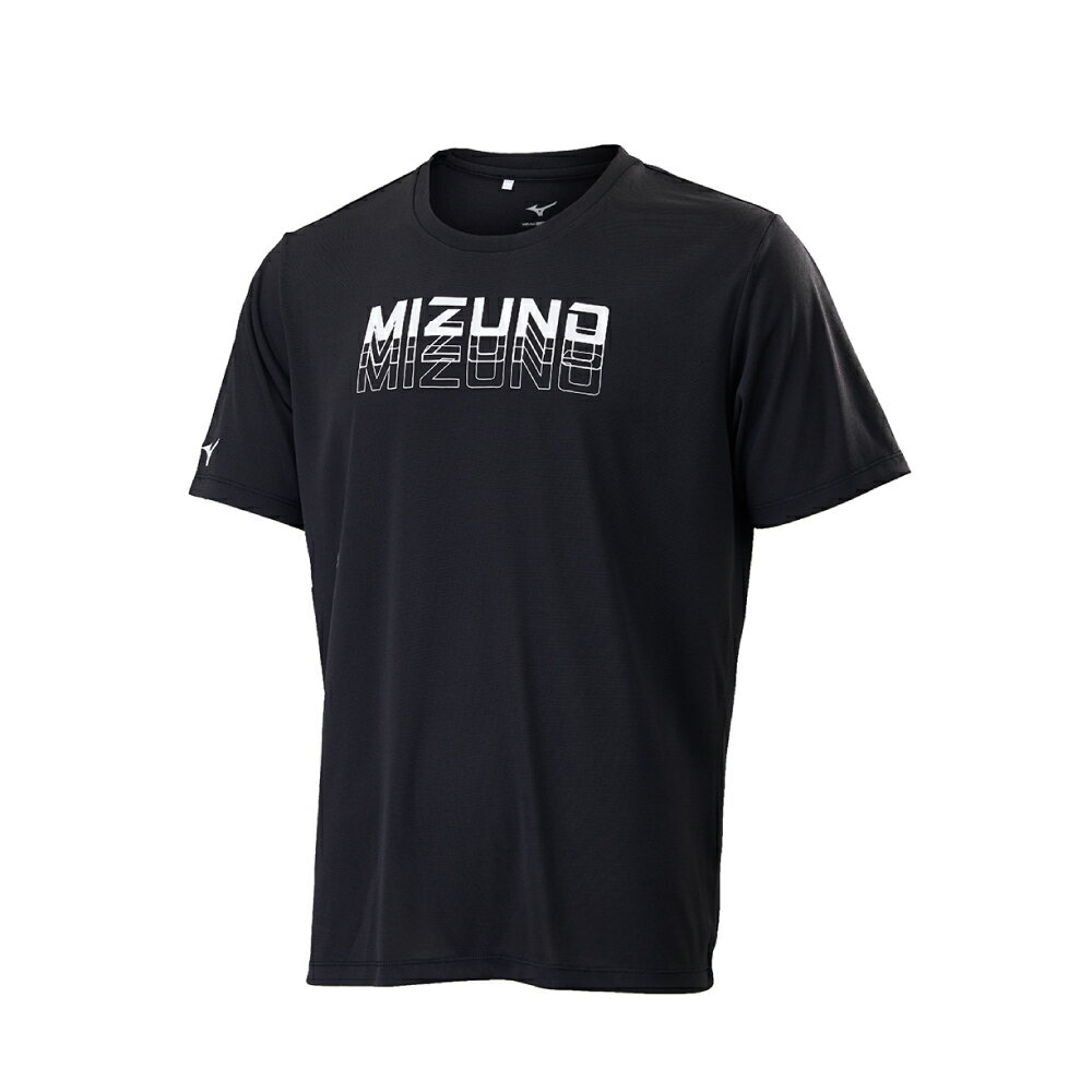 男款短袖T恤 32TAB01009（黑）【美津濃MIZUNO】