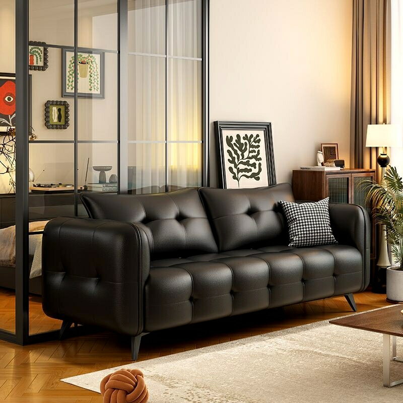 沙發 貓爪皮沙發 多件沙發 沙發小戶型客廳貓爪皮現代簡約直排沙發單人雙人三人2024公寓沙發 可開發票