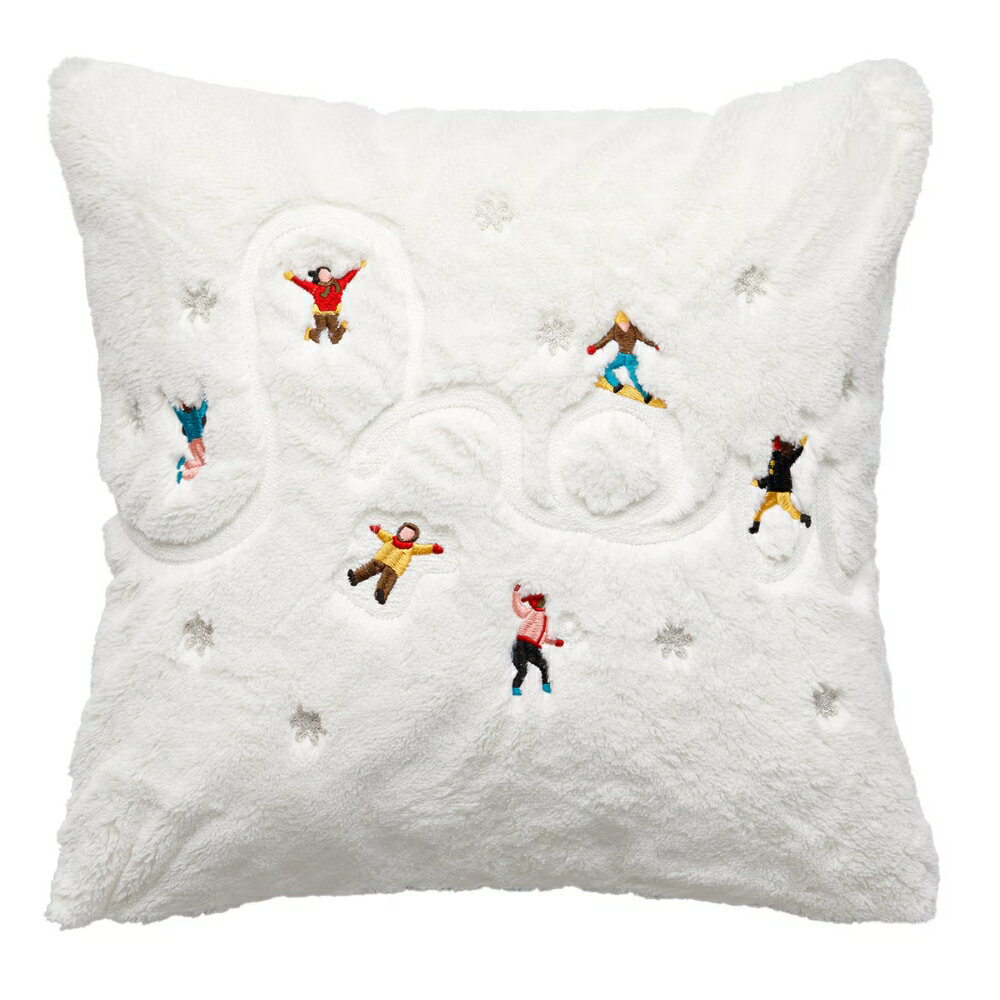 【DECO HOME商品】抱枕套 FUR EMBROIDERY SNOW gSCy6a(DH) NITORI宜得利家居