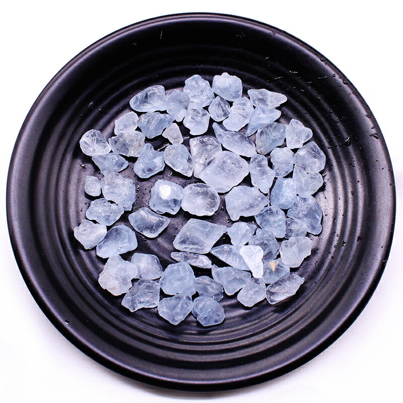 天然水晶原石擴香石能量石天青石天藍色魚缸裝飾石頭造景碎石