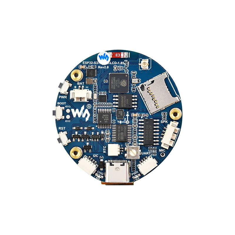 {可打統編 保固一年}微雪ESP32-S3開發板 小智AI語音 1.85寸電容觸摸圓形屏 WIFI藍牙 3