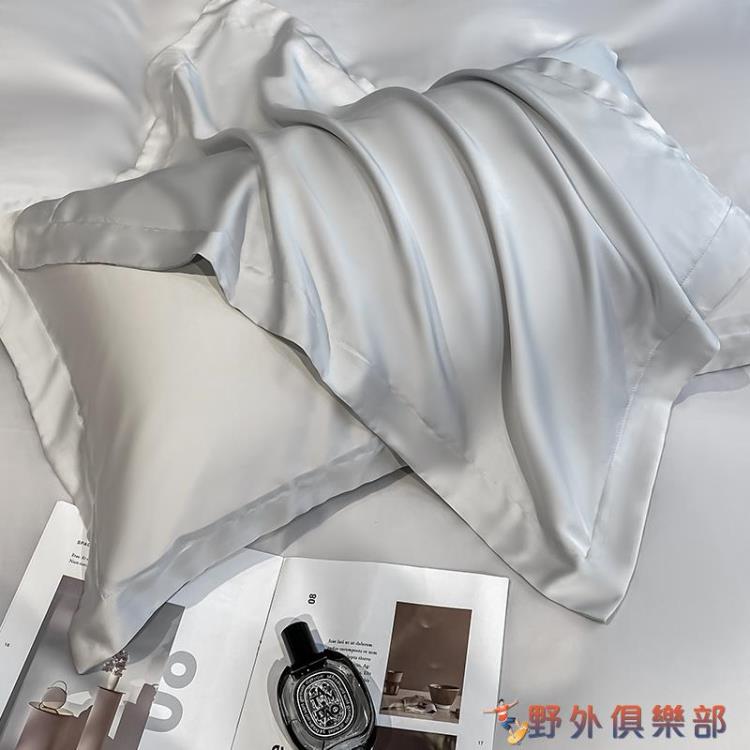 枕頭套 夏季天絲枕套一對裝48cmx74cm輕奢高級感家用四季單人真絲枕頭套