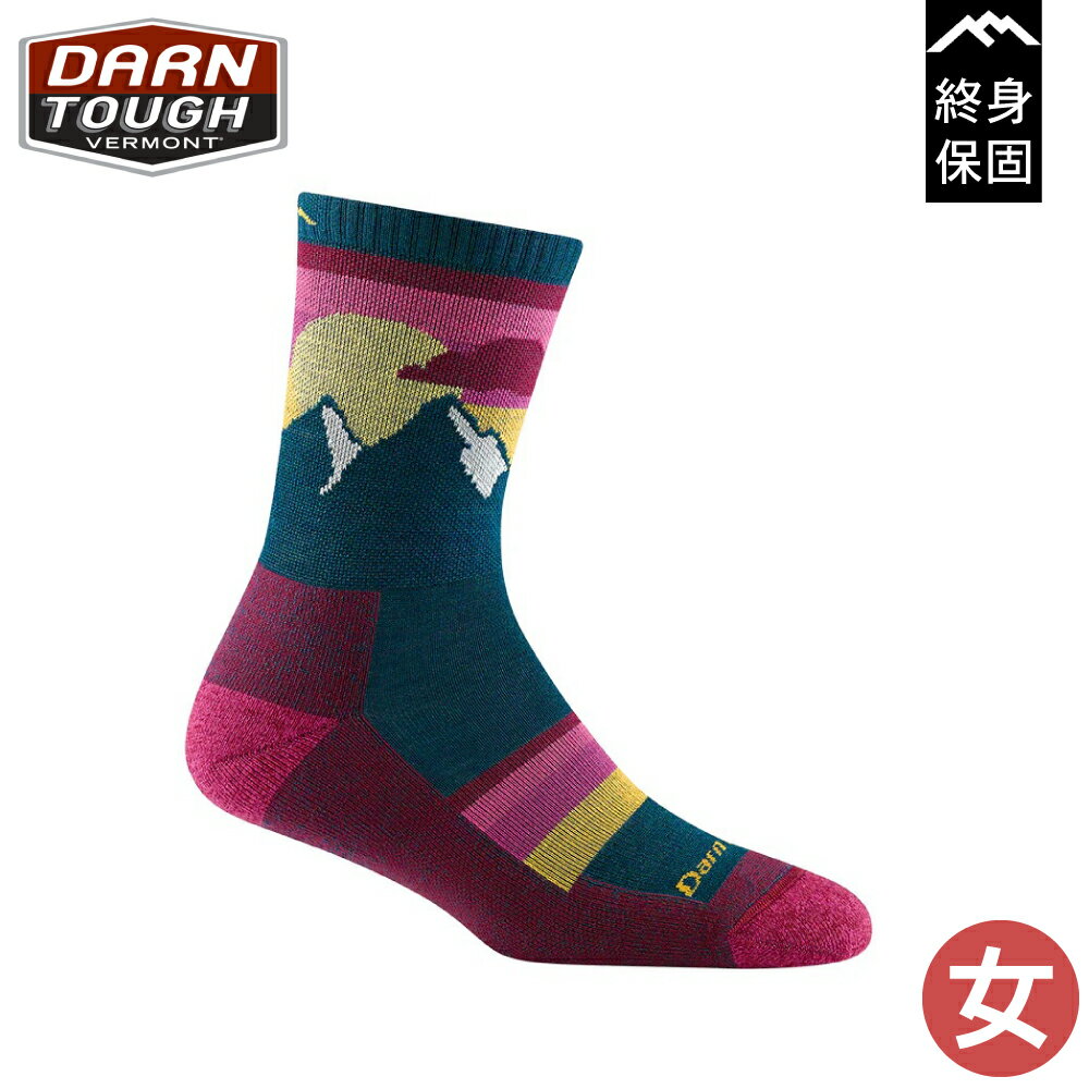 【DARN TOUGH 美國 女SUNSET LEDGE MICRO CREW LIGHTWEIGHT《深青》】5005/羊毛襪