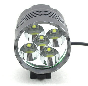 強光L2自行車前燈5燈T6單車燈USB充電山地車燈配件騎行裝備頭燈