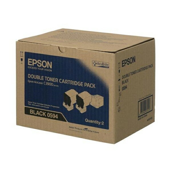 EPSON S050594 原廠黑色雙包裝碳粉匣 適用 AL-C3900/CX37NDF