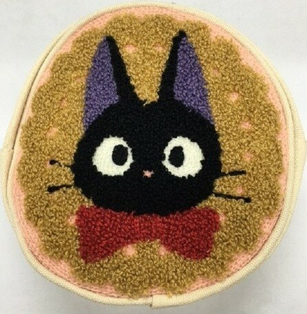 大賀屋 黑貓 刺繡包 化妝包 口紅包 收納包 刺繡 精緻 禮品 盥洗包 3C包 日貨 正版 授權 J00014274