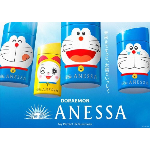 日本《資生堂SHISEIDO ANESSA》ANESSA x 哆啦A夢聯名限定 金鑽高效防曬乳SPF50+/PA++++ 2023年日本境內限量發售版本 (哆啦A夢款-哭哭臉)✿現貨+預購✿日本境內版原裝代購🌸佑育生活館🌸 2