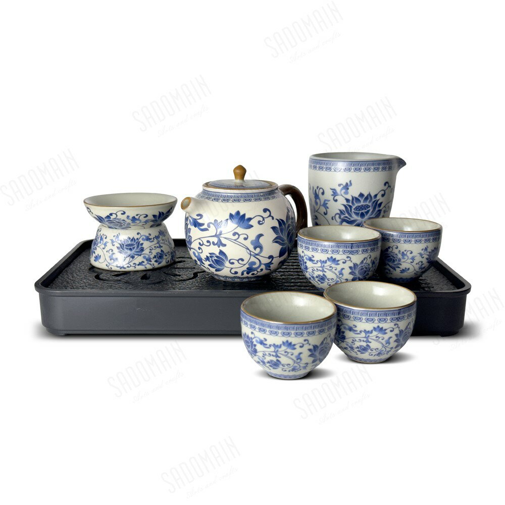 附發票 仙德曼 青花茶具旅行9件組 附收納皮盒 CT140 露營茶具 泡茶組 茶具組 茶具旅組 茶海公杯 中國風茶具 中式茶具組禮盒 中式泡茶茶具禮盒 中式茶具禮盒 茶具旅行組 花茶杯組 新居落成禮 聖誕禮物