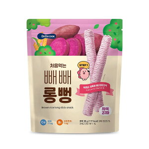 韓國【BEBECOOK】寶膳 7m+ 嬰幼兒初食綿綿貝貝棒-紫番薯 (30g/包)