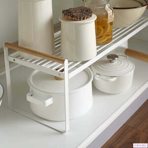 廚房用品雙層收納置物架 鍋碗瓢盆 廚房架 調味料 隔層 分隔板 雙層收納 廚房收納 節省空間 維持整齊