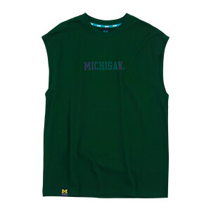 【滿額現折300】NCAA 背心 MICHIGAN 綠色 霓光LOGO 圓領 無袖 上衣 男 7325148572