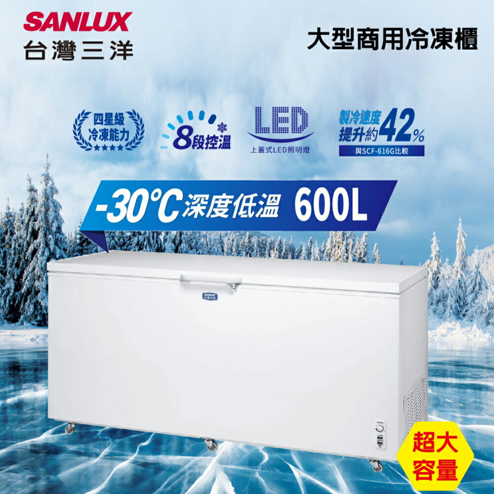 SANLUX台灣三洋 600L 上掀式冷凍櫃 SCF-610T