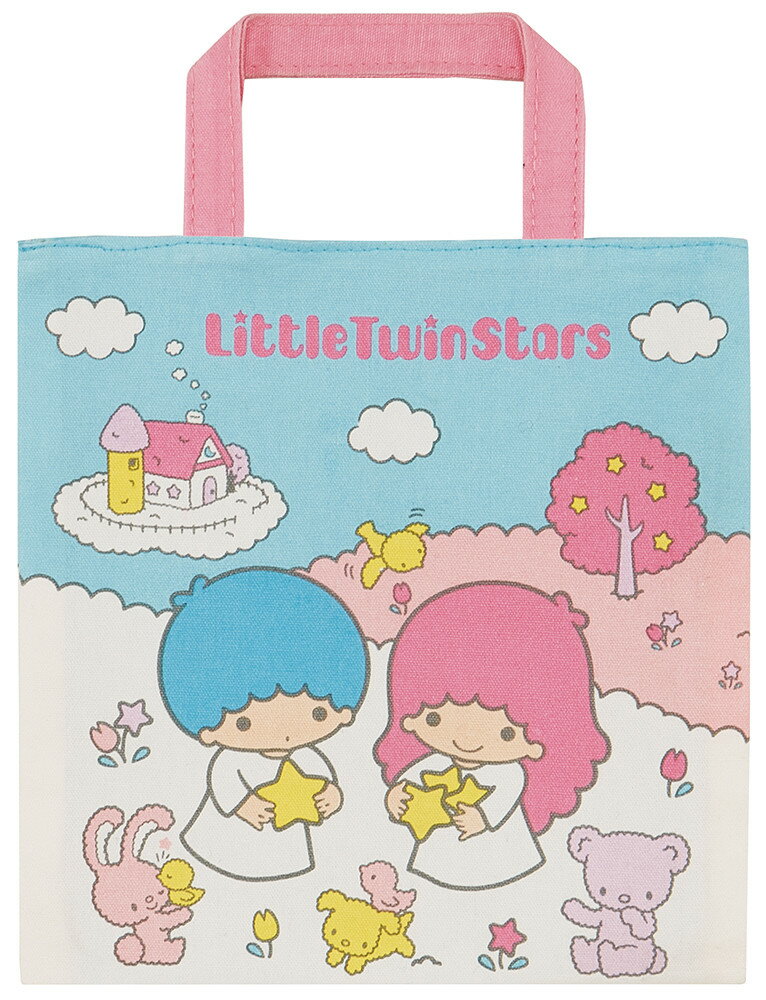 大賀屋 雙子星 便當袋 手提袋 收納袋 購物袋 郊遊 三麗鷗 kiki lala 日貨 正版授權 J00013896
