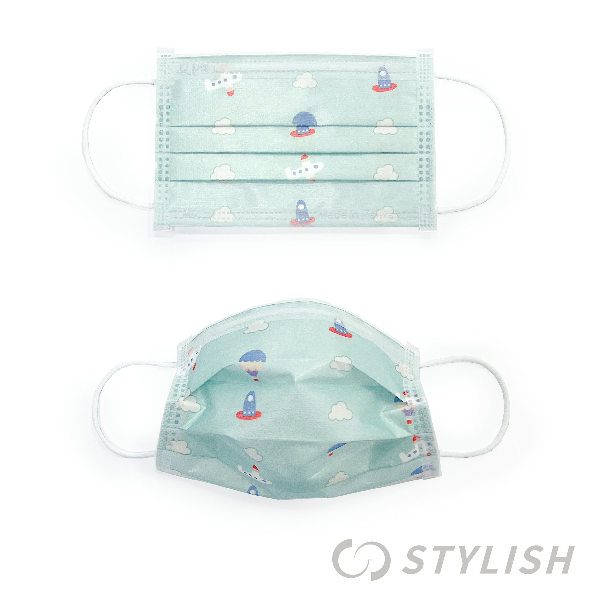 【STYLISH史戴利】天空總動員 機能運動MIT&MD雙鋼印兒童醫療口罩30入/盒