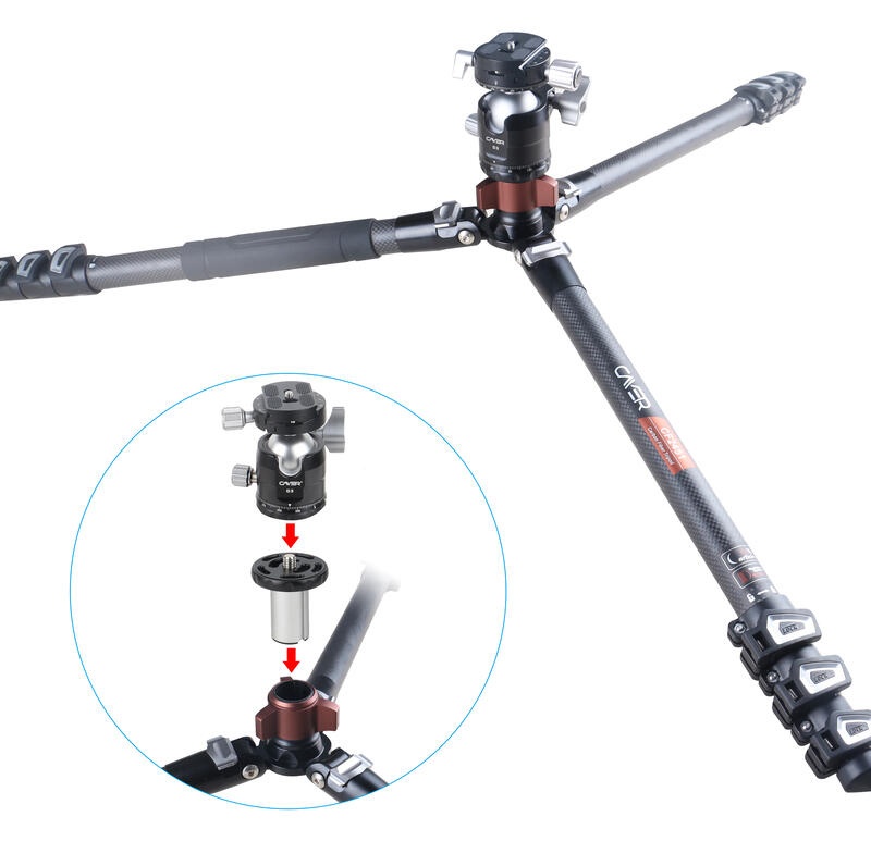Cayer 卡宴【CF2451G3 碳纖維 板扣快鎖反折 三腳架】G3雲台 高172cm 公司貨【中壢-水世界】 4