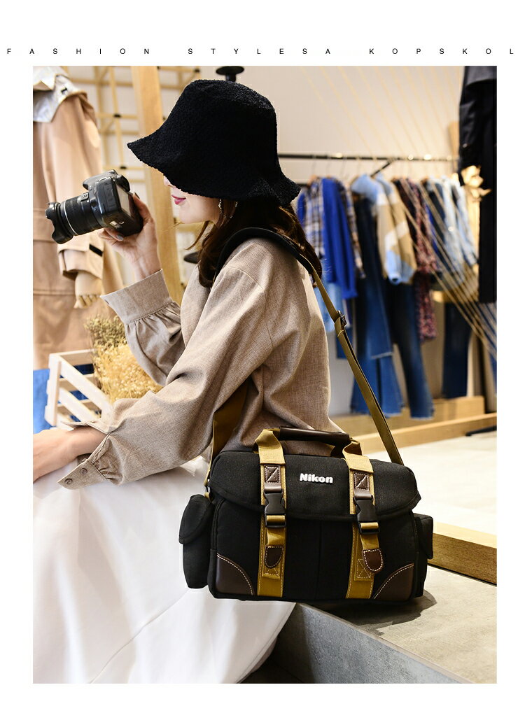 尼康相機包 佳能 單反 帆布攝影包d7200d750d7100d810d3200dd3400 3