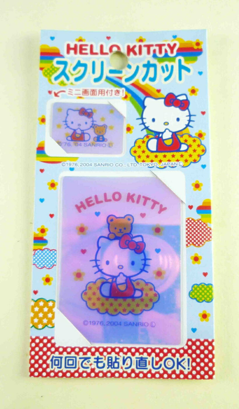 【震撼精品百貨】Hello Kitty 凱蒂貓 KITTY貼紙-螢幕貼紙-熊 震撼日式精品百貨