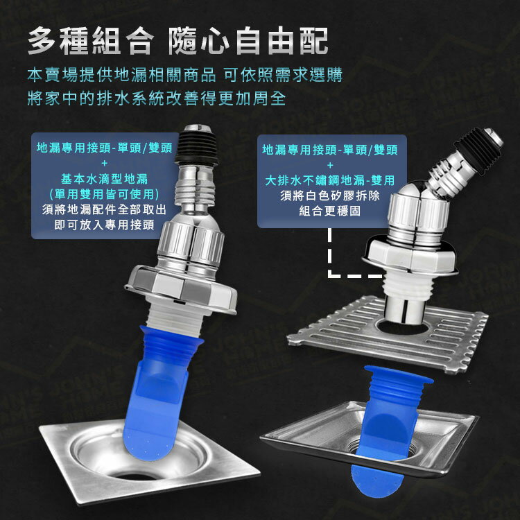304不鏽鋼大排水地漏 多規格 贈自封 排水孔蓋 消水孔 落水頭 集水槽 水門 排水濾網【YX0406】《約翰家庭百貨 8