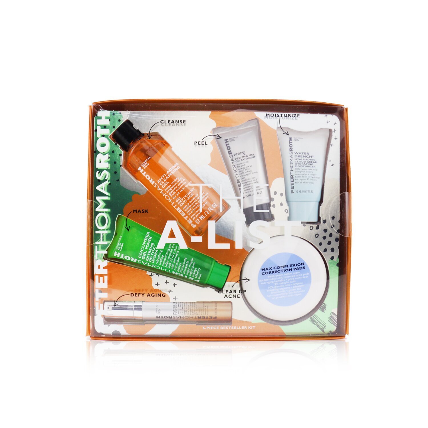 彼得羅夫 Peter Thomas Roth - A-List 6件暢銷套裝：潔面啫哩57ml +去角質啫哩15ml +青瓜面膜30ml +矯正綿20pcs +精華10ml +保濕霜20ml