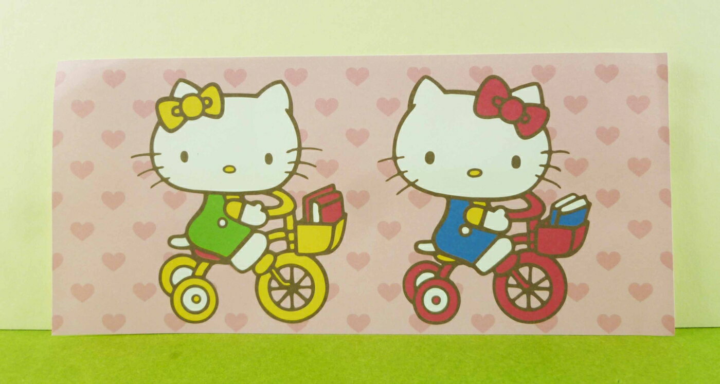 【震撼精品百貨】Hello Kitty 凱蒂貓 卡片-腳踏車粉 震撼日式精品百貨