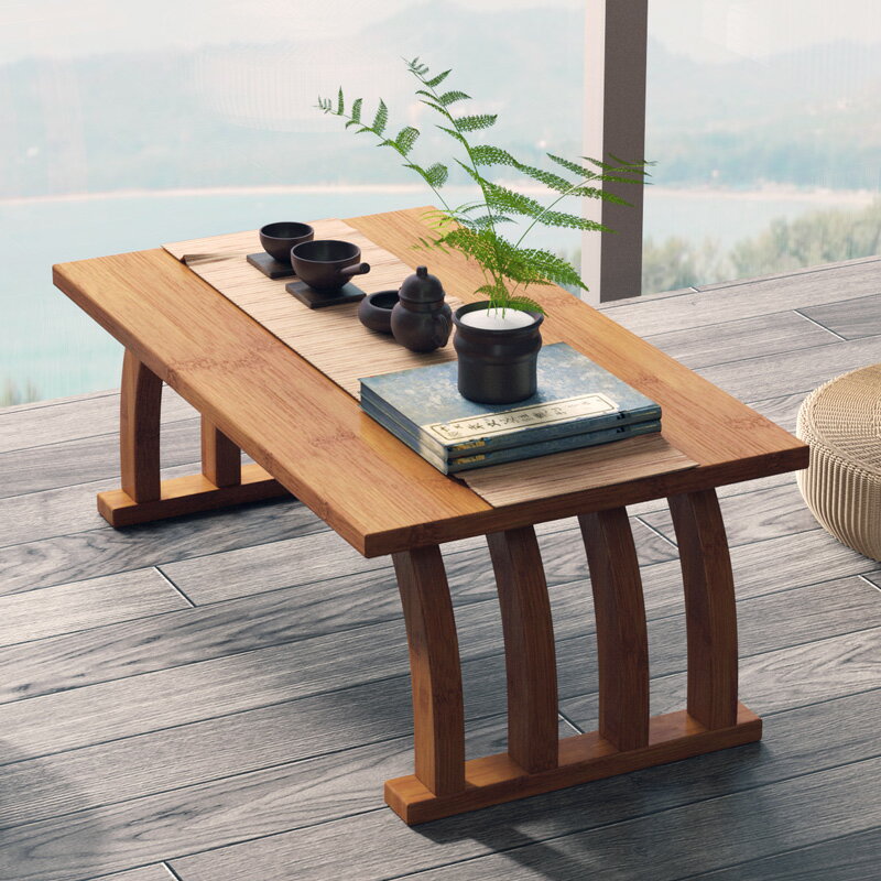 飄窗炕桌家用榻榻米日式矮桌子楠竹茶桌小茶幾臥室坐地折疊小桌子