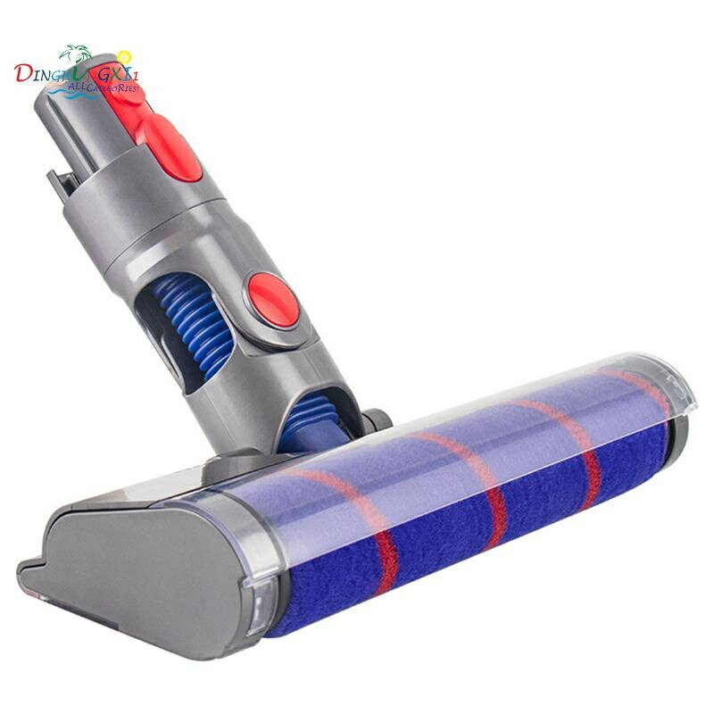 適用於戴森 V8 V7 V10 V11 吸塵器軟滾輪頭地板刷更換的電動地板刷頭工具